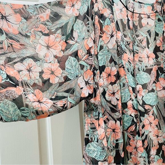 Mudd Floral Open Front Cardigan Kimono Size XL - Picture 2 of 7